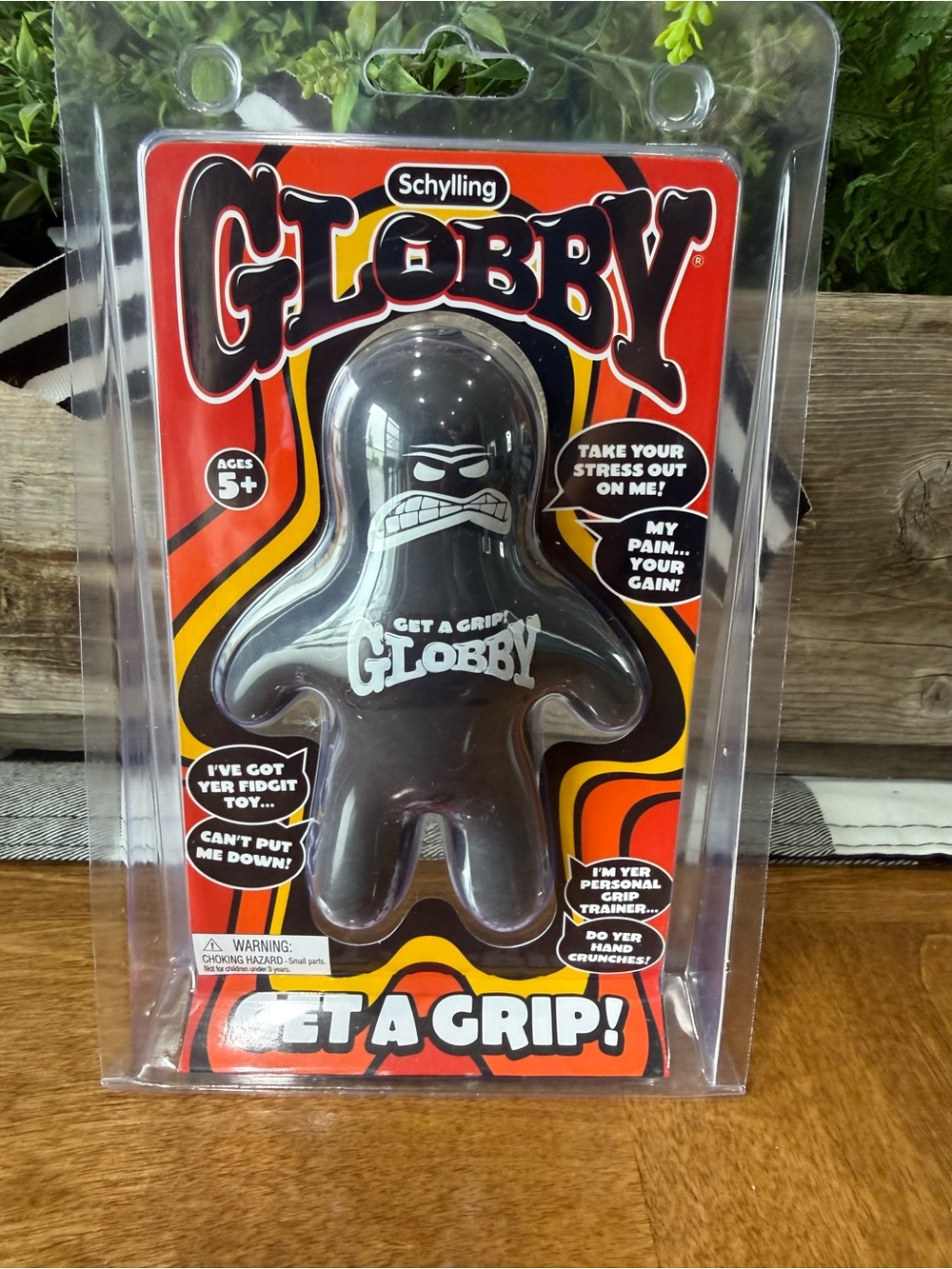 Schylling Globby Stress Grip Toy - Black